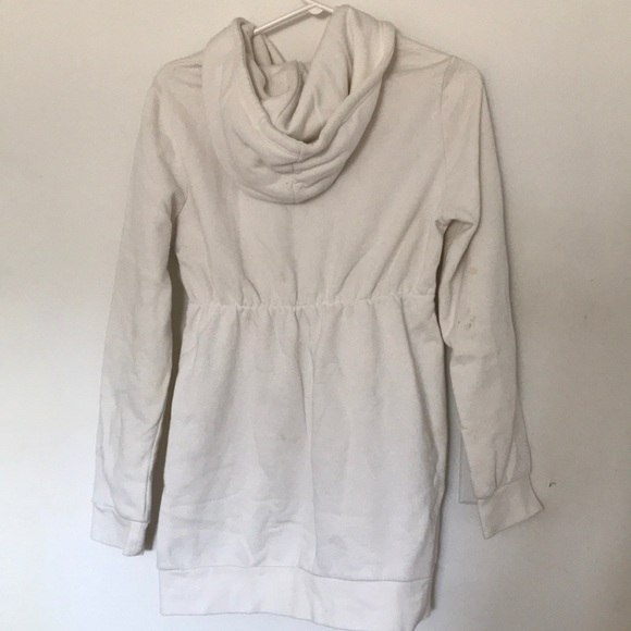 White dress hoodie zip with pockets & hood size 1 - Picture 2 of 7